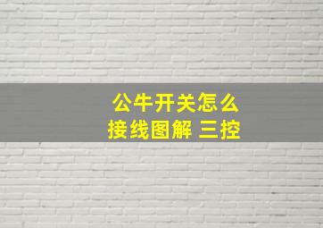 公牛开关怎么接线图解 三控